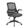 Black Flip Arm Mesh Task Chair