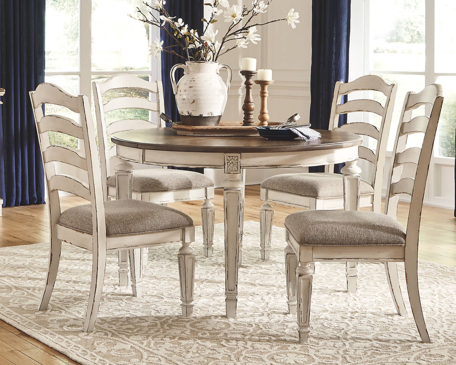 Oval Shaped Dining Table Realyn Series By Ashley Furniture Office Barn