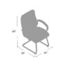 Double Plush Executive Guest Chair - Image 4