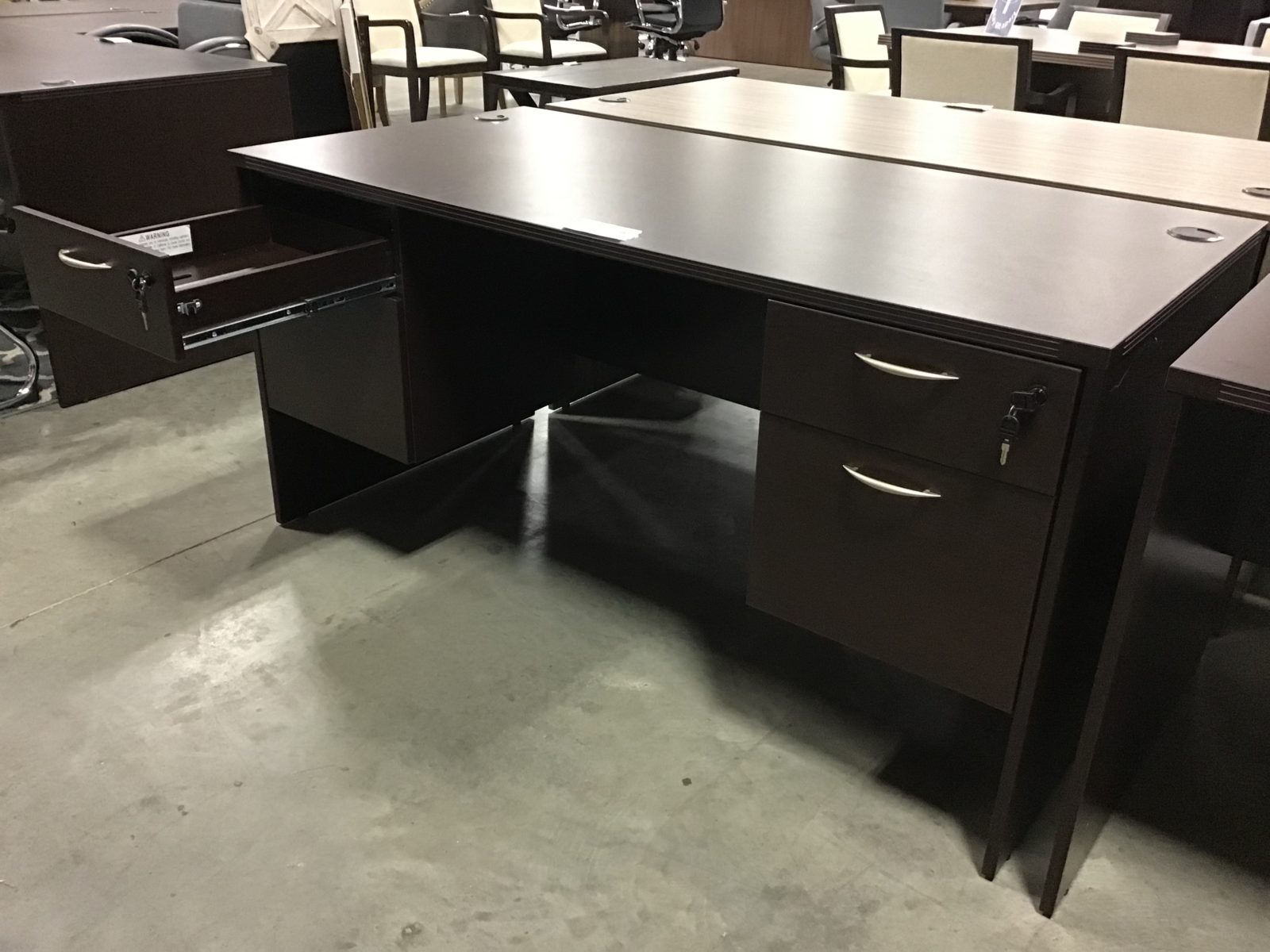 60" x 30" Desk w/Double Ped Office Barn