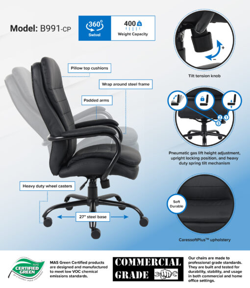 Pillow Top Executive Desk Chair - Image 5