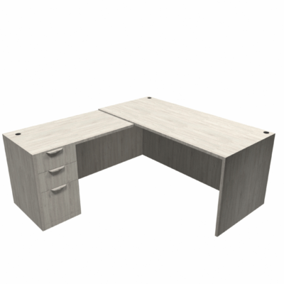 Build Your Own L-Desk-Silver Birch