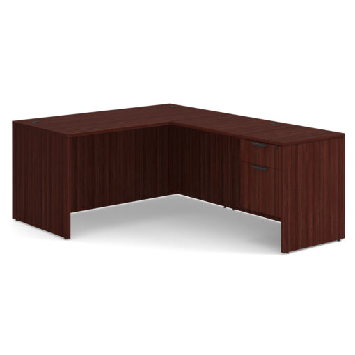 Build Your Own L-Desk-Mahogany