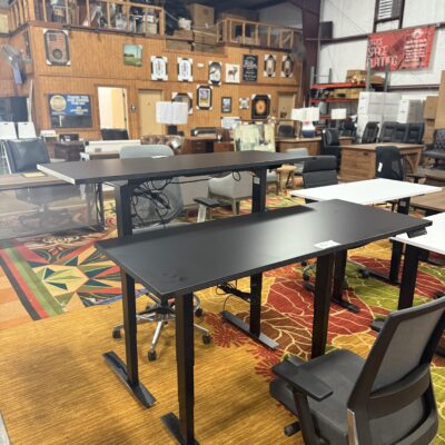 60" X 24" Black Lift Top Table