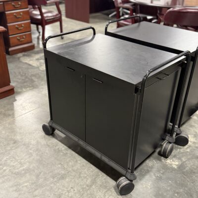 Black Mobile Storage Cabinet