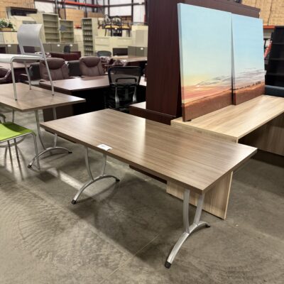 60" X 30" Walnut Training Table By Steelcase