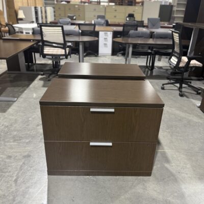 36" Espresso 2 Drawer Lateral File By Herman Miller