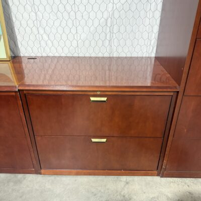 37" 2 Drawer Mahogany Lateral File  By Bernhardt