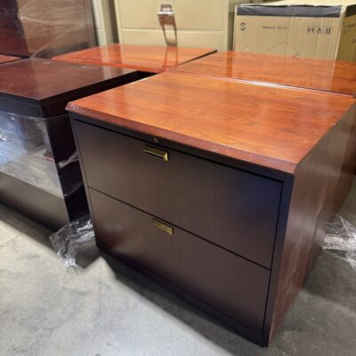 37" 2 Drawer Mahogany Lateral File