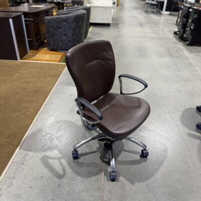 Brown Leather Office Chair By Keilhauer