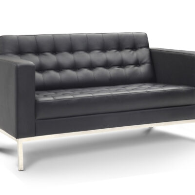 Piazza Black Love Seat By CorpDesign