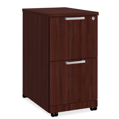 2 Drawer Mobile Pedestal - File/File - Mahogany
