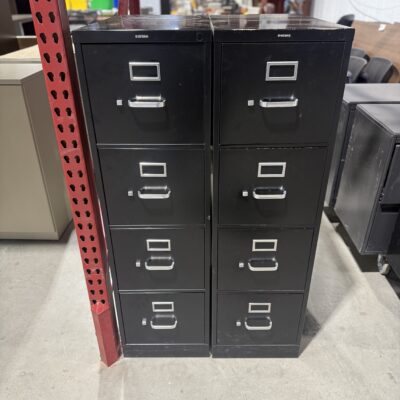 Black 4 Drawer Vertical Letter Size File By Hon