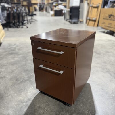 Walnut Mobile Pedestal