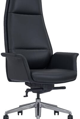 High Back Leather On Demand Flare Arm Conference Chair By Buzz Seating