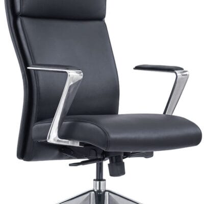 High Back Leather On Demand Leather Office Chair By Buzz Seating