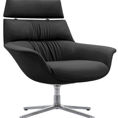 Leather On Demand Lounge Chair W/Headrest By Buzz Seating