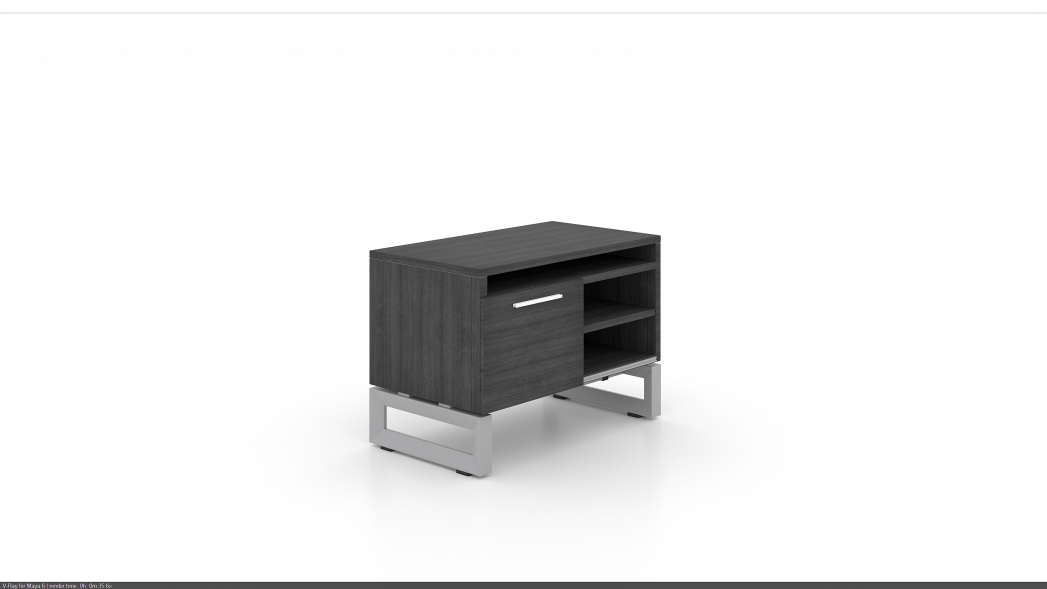 Open Storage with Sliding Door