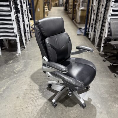 Black & Gray Big Man's Conference Desk Chair
