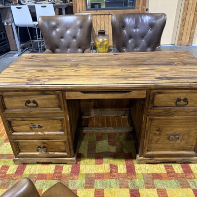 66" X 29" Double Pedestal Wood Desk