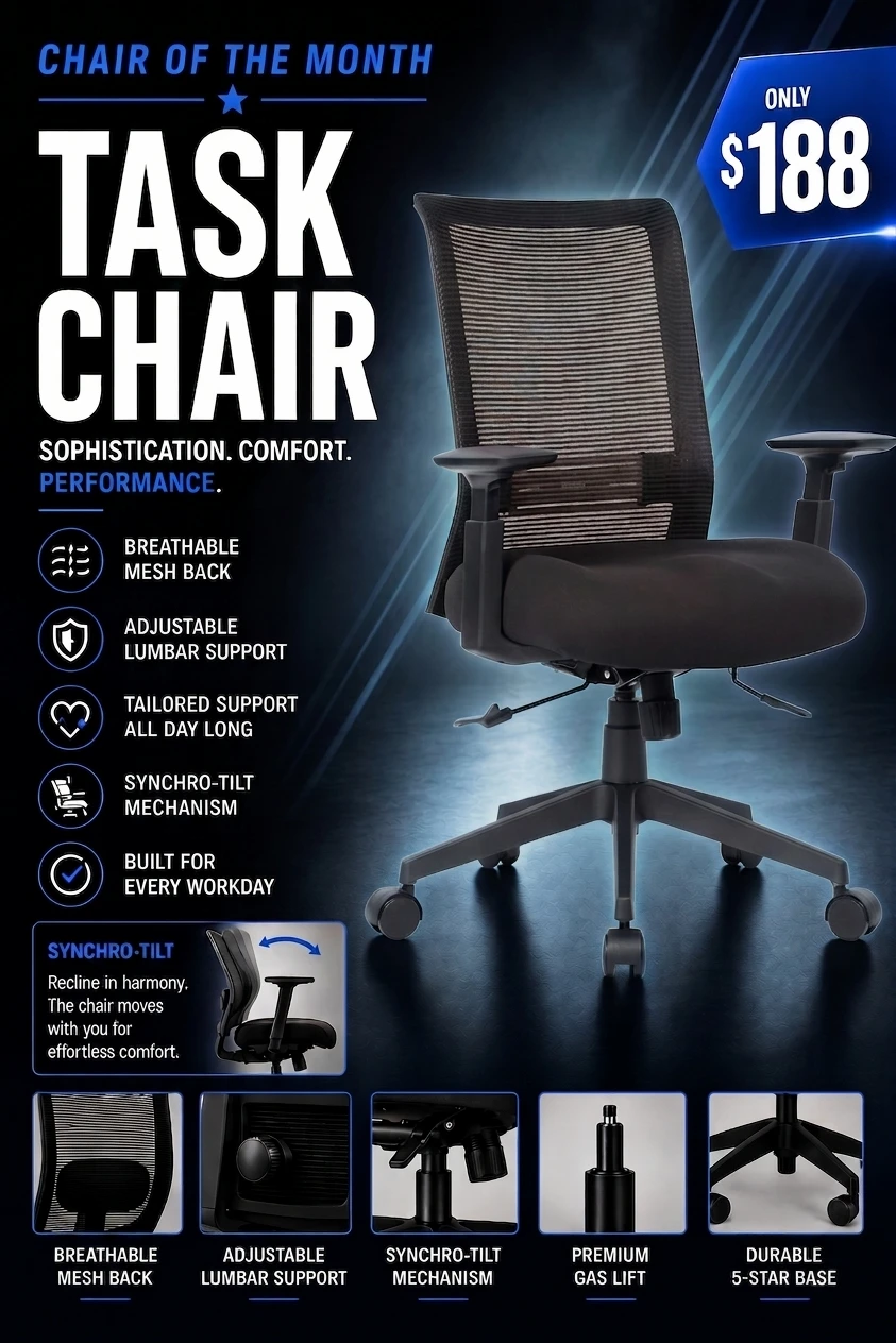 Task chair on sale for $188 in July 2026 Task chair on sale for $188 in July 2026