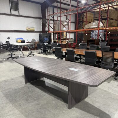 10ft Coastal Gray Boatshaped Conference  Table