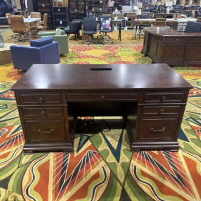 Weston Brown Ale 66″ Executive Desk w/Power